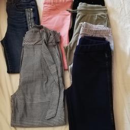 Hosen Paket in sehr guten Zustand, 1 Jeans,1 Jeggins, 1 neue Stoffhose,1 Jogginghose, 3 Winterleggins, Setpreis :20€