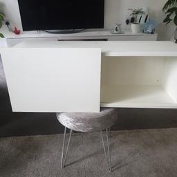ikeak white box shelf with sliding door no longer needed length 78 cm, width 26cm depth 25 cm. ideal as a shelf as well as storage.