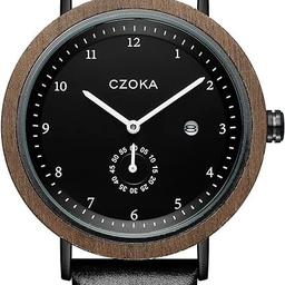 Czoka Wooden Watch for Men and Women

Natural Wooden Case, Japanese Quartz Movement

Available in Natural Zebra Wood or Black Walnut

Product Description

Natural Wood Case Czoka Watch

Waterproof, Adjustable Strap, Japanese Quartz Movement, Pure Real Wood :

CZOKA Wooden Watch for Men and Women, Japanese Quartz Movement, with Date, Natural Wood case, Leather Strap, Diameter 42 mm …

【Pure Real Wood】 - For the manufacture of our hypoallergenic wood watch, we use real core/olive/ebony wood. No toxic materials were used to make this wooden watch, which allows for safe wearing without fear of irritation.

Japanese Quartz Movement: Japanese quartz movement with date and date display for extremely accurate time
keeping. It is considered one of the most reliable and versatile movements in the industry. Battery life: more than 3 years.

3ATM Waterproof: 3ATM water resistant with metal core technology