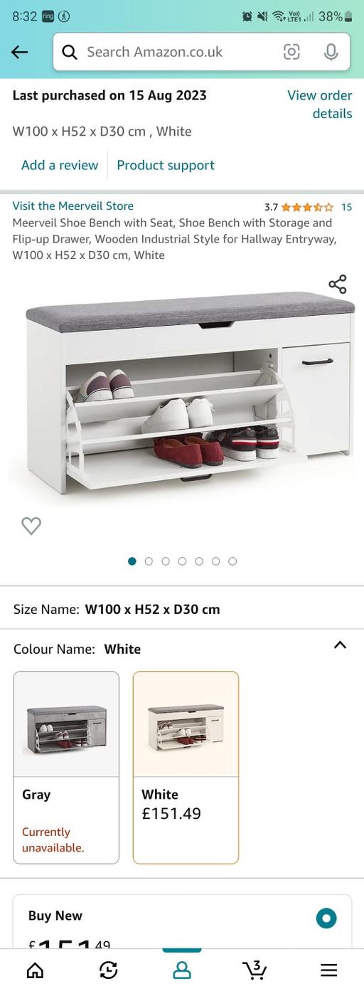 Buy & Sell East London Limehouse - East London - Photos for Shoe Storage Bench - Brand New