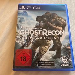 Verkaufe hier ein Spiel für die PlayStation vier 
Ghost Recon Breakpoint die CD ist in einem super Zustand