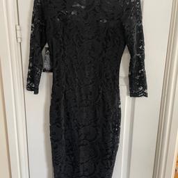 Brand new with tags 
Ax Paris lace dress in black 
Size 8 (small fitting size 8) hence reason for sale 
£5 collect Hollingwood