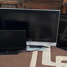 I deal in house clearances and I will list items to the best of my knowledge any questions please don’t hesitate to ask.

4 TVs all work and power on but the dvds don’t read on them and the Toshiba has a line on the one side of the screen the last time I checked it. Bargain at £40 for all.