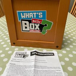 What’s in the box challenge game. You put an item in the box and the other person/team have to guess what it is by touch only
