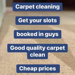 Good quality carpet cleaning
Messege me for free quote

No time wasters

07541309925
