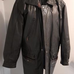 FOR SALE THIS LOVELY LEATHER COAT
SIZE LARGE
CONTAINS 6 POCKETS ON THE OUTSIDE,2 ON THE INSIDE
PERFECT GIFT OR XMAS PRESENT FOR THE LOVED ONE
WILL EXCEPT REASONABLE OFFERS