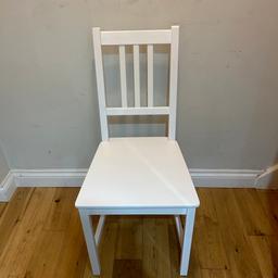 STEFAN Chair, white - IKEA
A sturdy chair with a solid wood construction that can handle the challenges of everyday life! Combines nicely with most styles, and if you’re looking for extra comfort, simply add a chair pad.