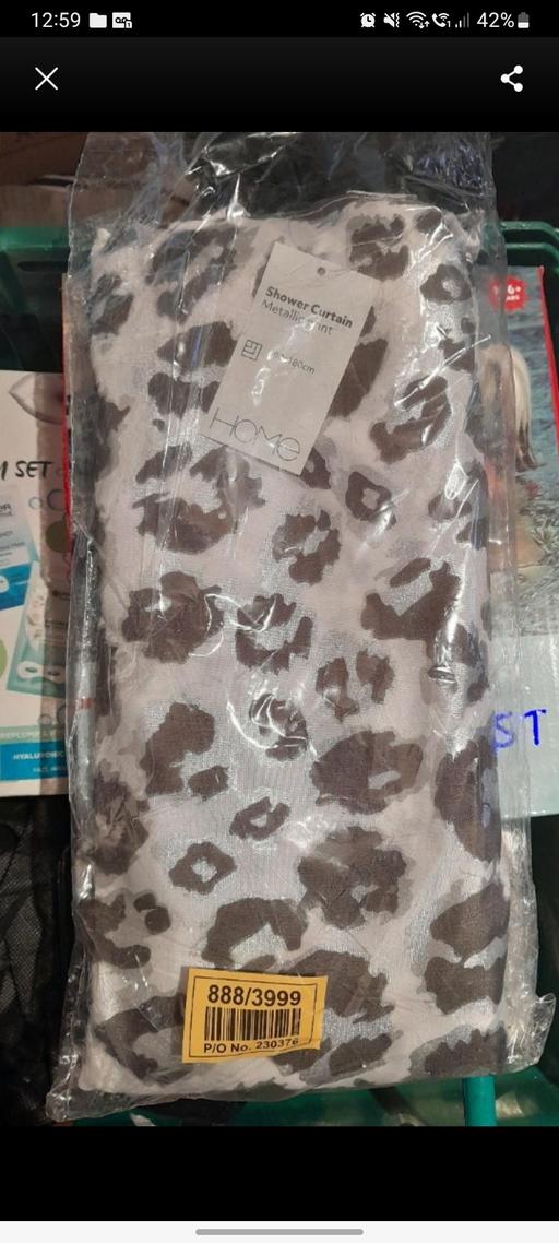 Buy & Sell West Midlands Sandwell - Photos for Shower curtain silver grey leopard print new