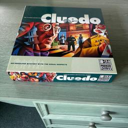 Cluedo mystery board game age 8+
Hardly used as new in box complete with instructions