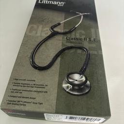 Littman Classic11 SE Stethoscope
High acoustic sensitivity .Tunable Diaphragm, a 3M invention for monitoring high and low frequencies .
Traditional Combination chest piece with non chill rim Compact and durable design.Used handful of times only as new in box with instructions and spare  ear pieces .Cost £80