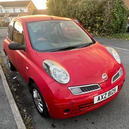 2009 Nissan Micra Visia, Low mileage 78k, 1 year MOT, ULEZ compliant, electric windows, manual, service history, Front bumper damaged,Small dent to rear driver side. Drives very well mechanically sound. 
