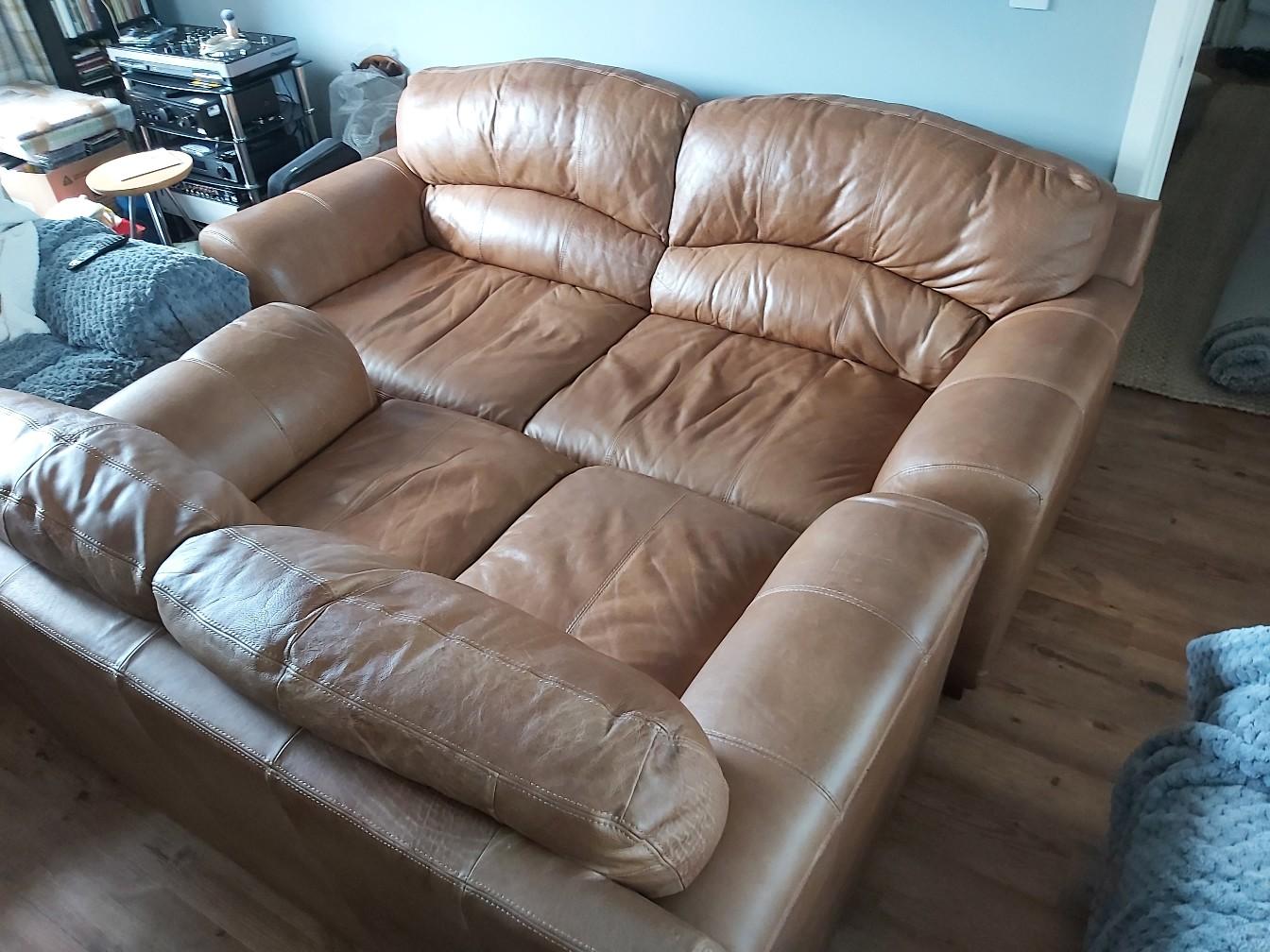 Dfs 2 And 3 Seater Leather Sofas For