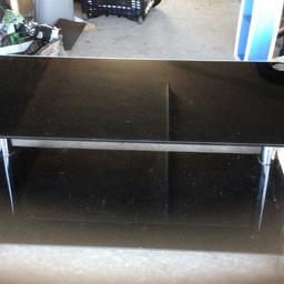 3’ x 2’ sturdy glass coffee table. Ideal for displaying to and additional appliances or just as coffee table. Chrome legs. Shelf under. Moving hence sale.