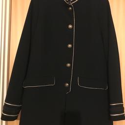 ZARA Black Military Style Jacket Coat - Size S Small Embroidered Blazer Gold buttons.
Brand new without tags.