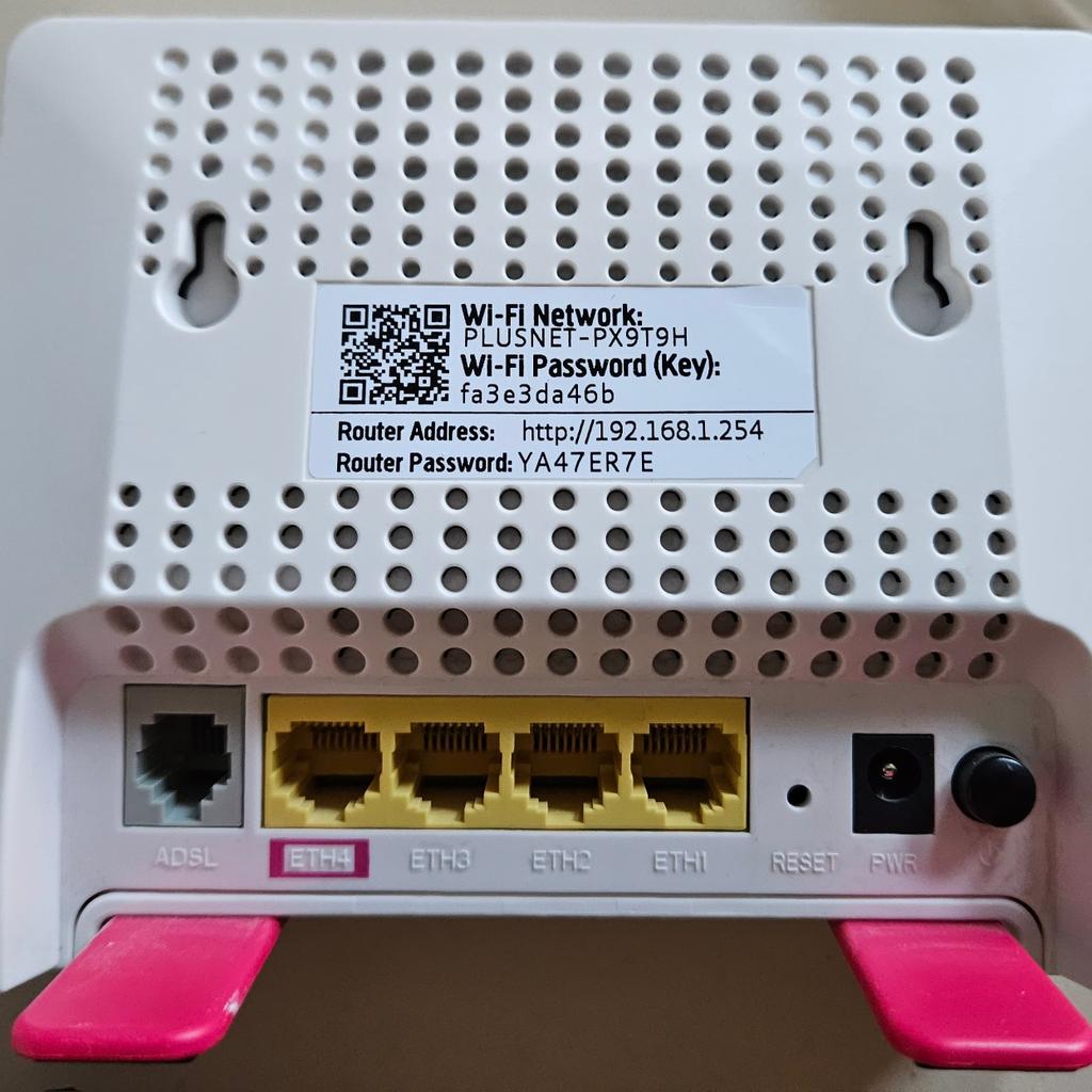 Plusnet router. Good condition item. Can post but will incur postal charges.