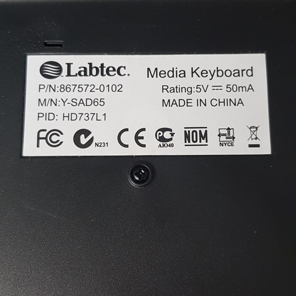 Tastatur: LABTEC Media Keyboard Y-SAD65 in 42781 Haan for €20.00 for ...