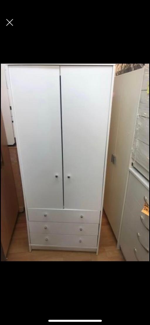 Buy & Sell Warwickshire Warwick - Photos for Malibu 2 Door 3 Drawer Wardrobe - White