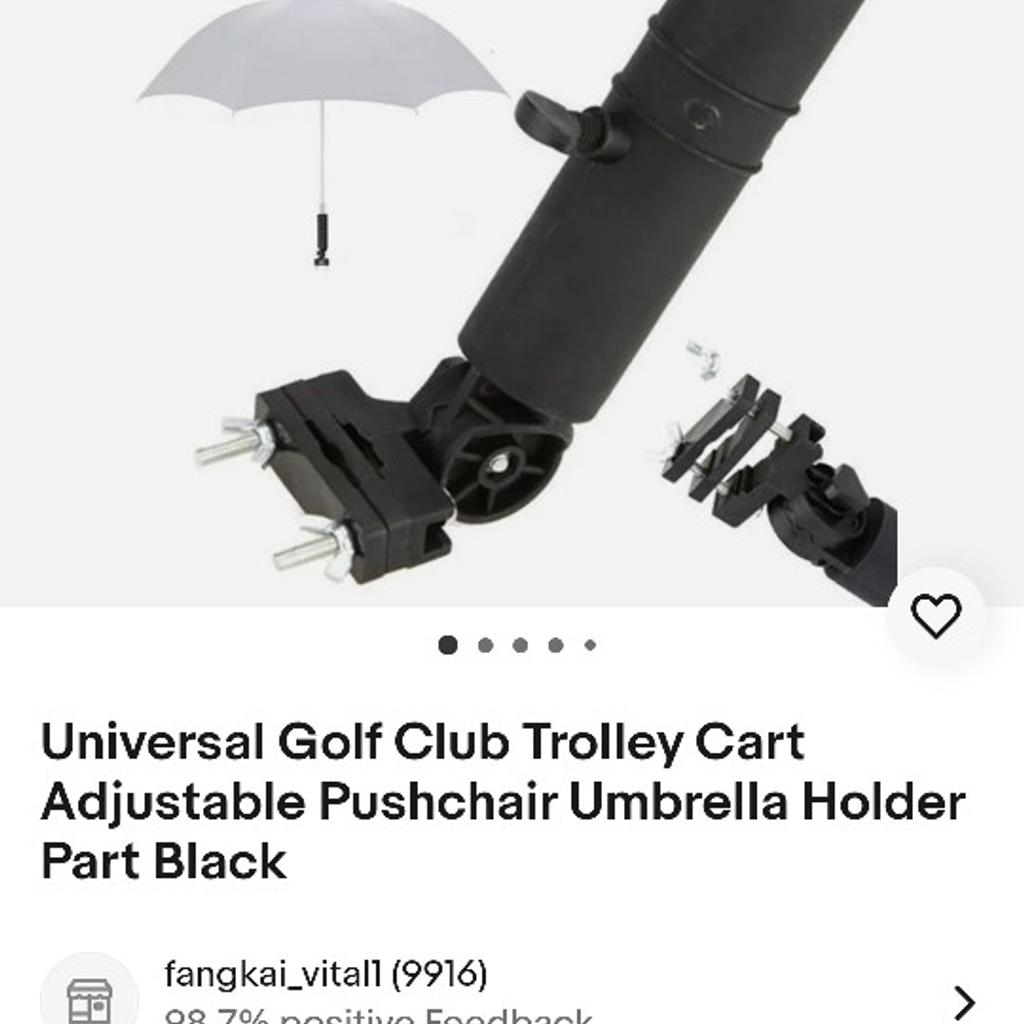 took out packet but never used
pet and smoke free home
attaches to pushchair or golf cart to hold an umbrella ☂️