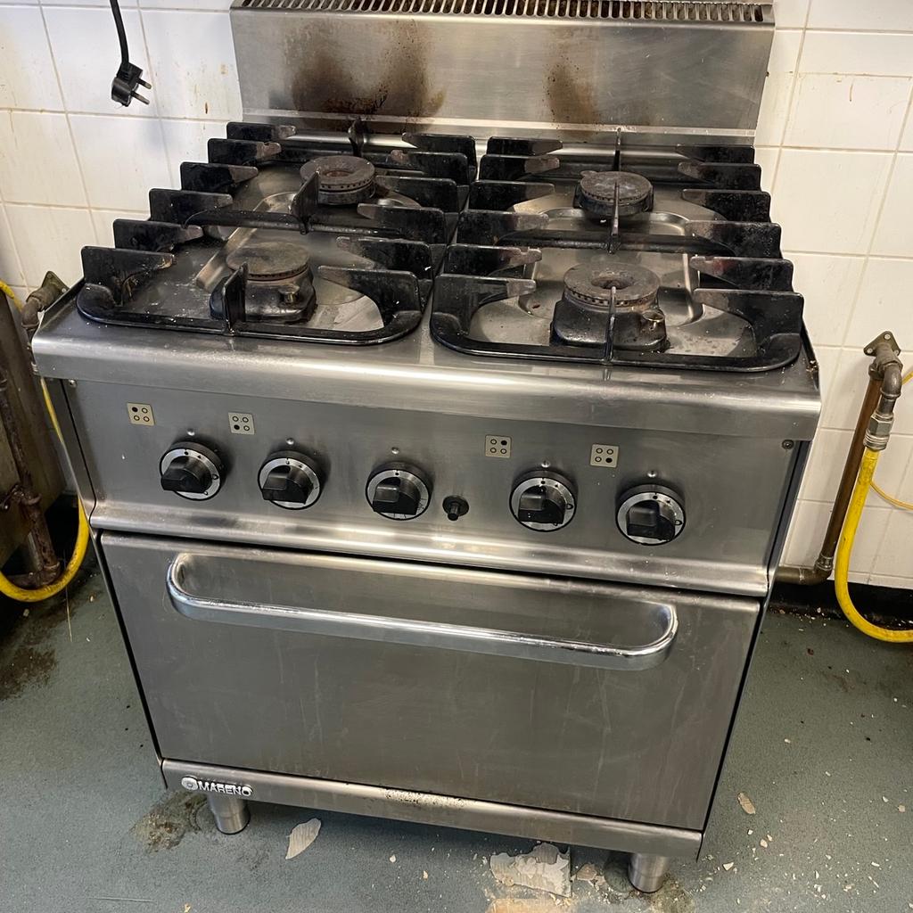 3 x. Mareno 4 gas burner and oven , commercial kitchen items.