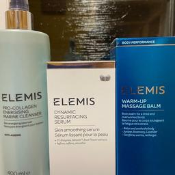 Elemis x3 different ones. All brand-new these are expensive to buy. You can Google and have a look collection only.
