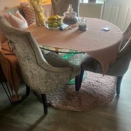 Round Glass Table, scratches on the glass but in great condition, Table only no chairs, collection only