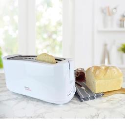 Toast up to four slices of bread at once with this toaster, perfect for larger appetites and family meal times. Equipped with seven browning control settings for toast just the way you like it! The dial which is easy to use can be adjusted from levels 1 to 7 according to your preference. The cancel button; this handy function will turn off the element and pop your toast up immediately which can come in handy when you need to dash or think you may be burning it! To keep your toaster in good working order and to produce the optimum results you should clean the appliance frequently; the design includes a slide-out crumb tray which can be easily removed allowing you to discard crumbs with zero hassle. Box Includes : KitchenPerfected 4 Slice Long Slot Toaster Instruction Manual
