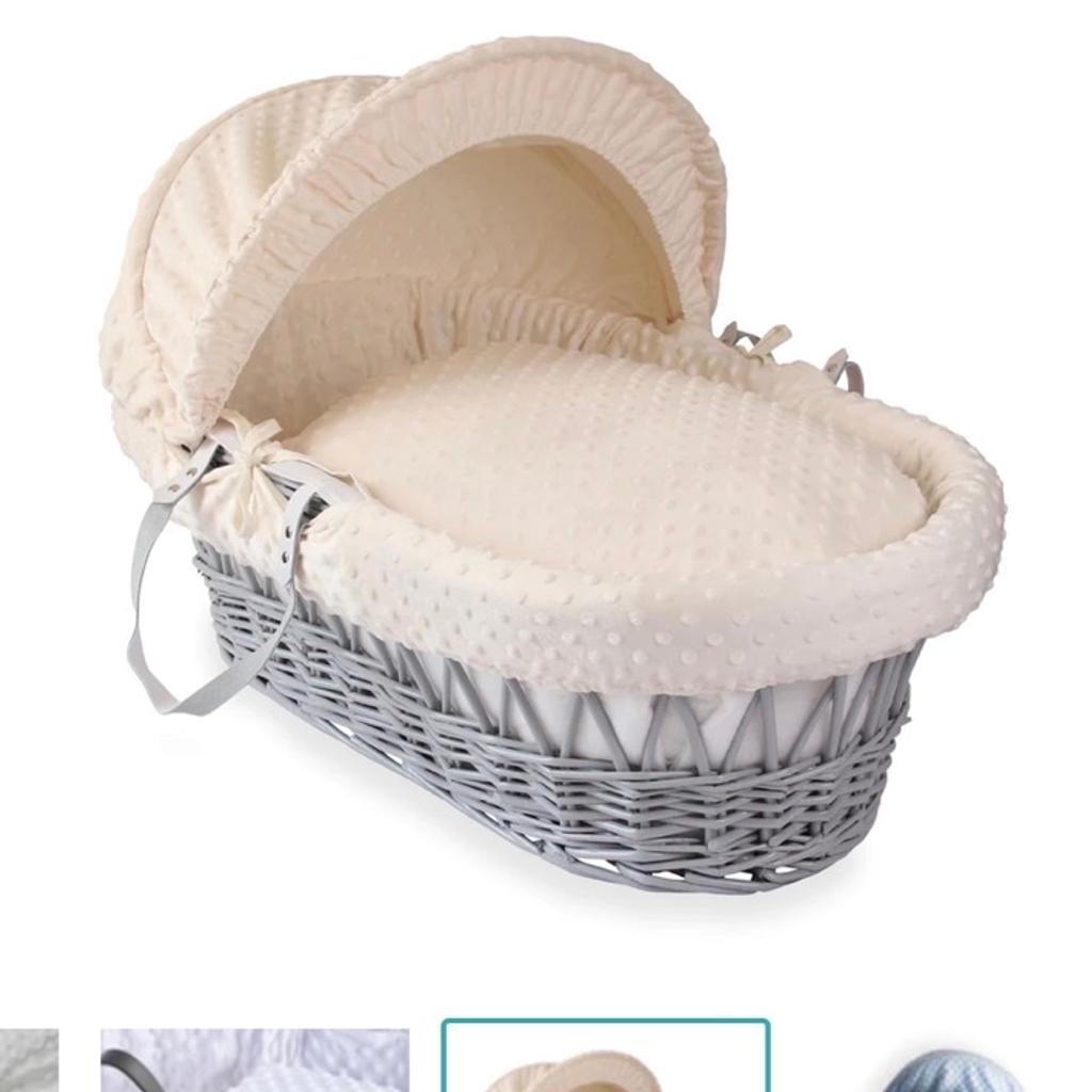 Rocking Moses basket.
Recently bought new Moses basket bedding (creme)