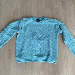 Pullover gestrickt 
Türkis/ Blau