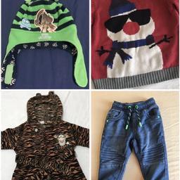12-18months Baby Boy’s Clothing Bundle,Christmas Jumper Hat Bathrobe Trousers