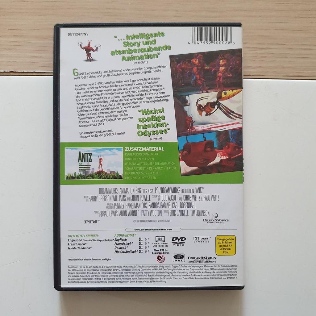 Verkaufe hier
eine gebrauchte DVD
siehe Foto
Festpreis : 4 €