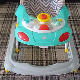 lovely baby walker. used for 6 months as my baby started walking very quickly. 2 hight adjustable and flat pack adjustable. originally £40