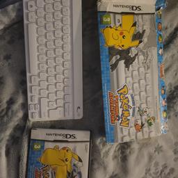 This is the pokemon typing adventure game comes with the keyboard and the video game together, the keyboard is in brand new condition and the video game comes in brand new condition too, all works and the keyboard comes with the box the only thing wrong with this set is the box the box is a little beat up but both in great condition the video game is in the original packaging and comes with all original papers too.