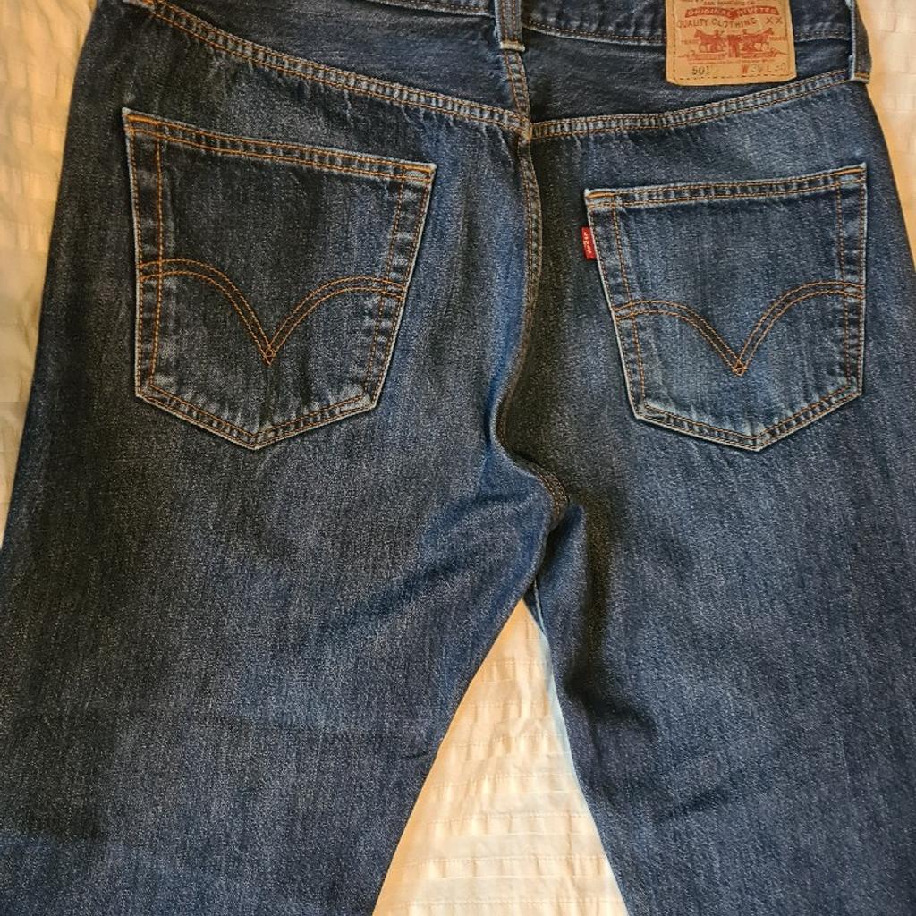 Levi's 501 men's jeans in fantastic condition. First to see will buy. Cash on collection or post at extra cost which is £4.55 Royal Mail 48hr tracked delivery.