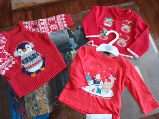 Buy & Sell West Midlands Sandwell - Photos for 3new Xmas tops 2x 0-3,1x 3-6mths
