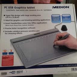 MEDION GRAPHICS TABLET , FAB CONDITION , I  DONT THINK MY DAD EVEN USED IT!!! LEYFIELDS TAMWORTH B798JE COLLECTION ONLY