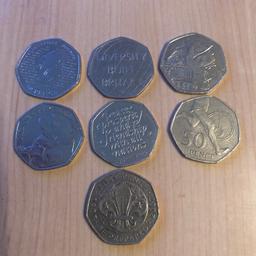 A collection of seven 50 pence coins.
All collected over the years.
COLLECTION ONLY FROM ROTHERHAM S654HP