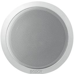 Bosch LHM 0606/10 100 V line Ceiling Speaker

The LHM 0606/10 is a general purpose 6 W cost effective ceiling loudspeaker for clamp mounting into the ceiling and is suitable for both speech and music reproduction in shops, department stores, schools, offices, sports halls, hotels and restaurants. An optional fire dome is available. The speaker assembly consists of a single-piece, 6W dual cone loudspeaker and frame, with a 100 V, matching transformer mounted on the back. A circular metal grille i