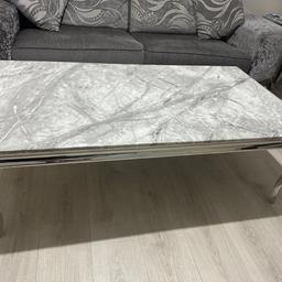Marble table in excellent condition. Side table table available too/sold separately. 6 months since purchase. Cash only on collection/delivery.