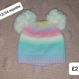 baby girl rainbow colours hat
12/24 months
£1.50
advertised elsewhere