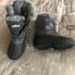 Great boots for the winter months rain or snow. You feet will be toasty & dry! 

Easy pull on side zips with adjustable laces