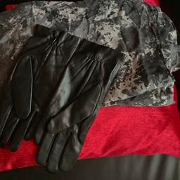 New black gloves and scarf bought from marks and Spencer