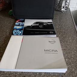nissan micra handbook and leather pouch. ideal to keep your documents in
excellent condition 
£10
collection hd1
