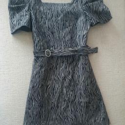 Girls #riverisland puff sleeve #dress with diamonte detailing belt.

Size: 12 years 
Colour: navy blue and silver glitter 

Condition: in very good #likenew condition.  Worn 2-3 times and still looks great! No noticeable flaws or imperfections