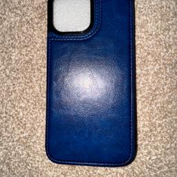 Protective case for iPhone 13 Pro Max. Blue colour. Flap locks closed with strong magnetic studs.
Holds up to 4 credit cards/ emergency cash etc.
Brand new. Cost £15 on Amazon. Reason for sale I bought the wrong case.