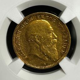 Goldmünze Kaiserreich 10 Mark Friedrich Von Baden 1902 G NGC AU Zertifiziert.



Privatverkauf keine Rücknahme die Fotos sind Bestandteil des Angebotes
