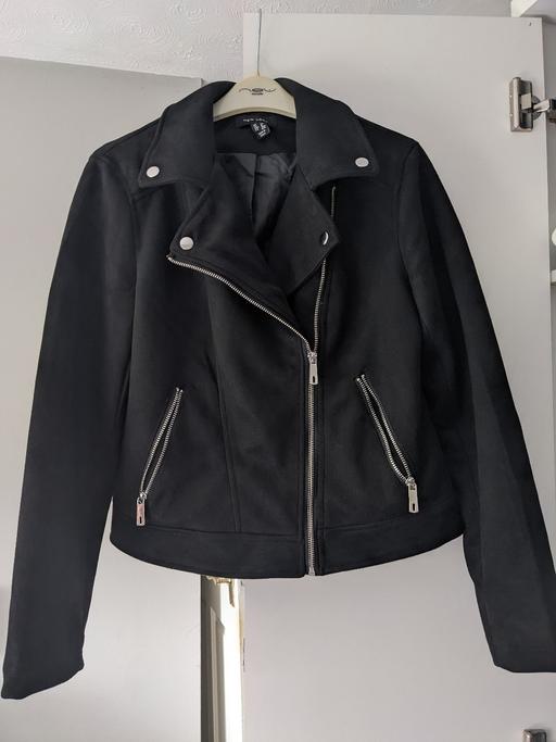 Buy & Sell Lancashire Wyre - Photos for black suede jacket new look size 12