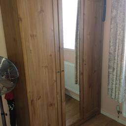 IKEA Wardrobe 3 door mirror colour brown, excellent condition no damage collection only, cash on collection please

Measurements

H-------- 75 inches
D-------- 30 inches
W------- 131 cm

NB: £100 no offers 