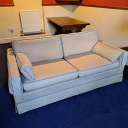 Yellow sofa bed, rarely used as a bed. V good condition just standard wear & tear. Solidly made, comfortable with 2 bolster cushions each side. Expensive when purchased.
W 1740mm x D 920mm x H 710mm
offers considered