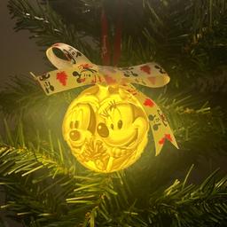 3d printed personalised light up bauble 
Can be printed with any image of your choice 
Made to order