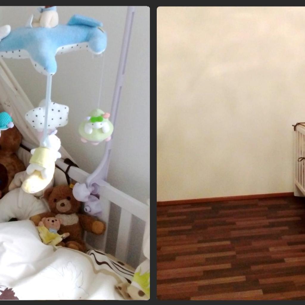 verkaufe die komplette Babybettaustattung (Safari):

- Decken- und Polsterbezug (40×60 cm + 100×135 cm)
- Himmel (inkl. Gestänge / Halterung)
- Nestchen
